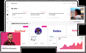 Interface de recrutement de partenaires et influenceurs pour un dispositif d’affiliation.