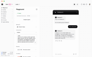 Interface de test d un chatbot IA entraîné pour répondre aux demandes clients d une PME