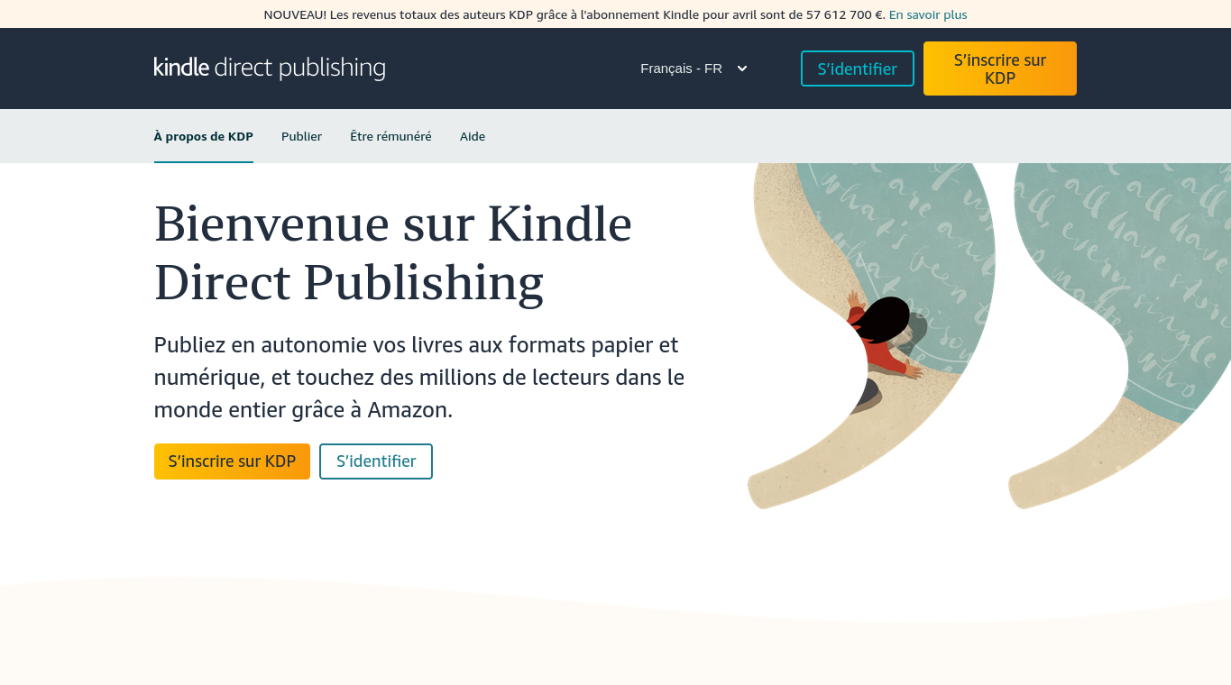 Capture Kindle Direct Publishing pour publier des livres numériques et papier avec Amazon KDP
