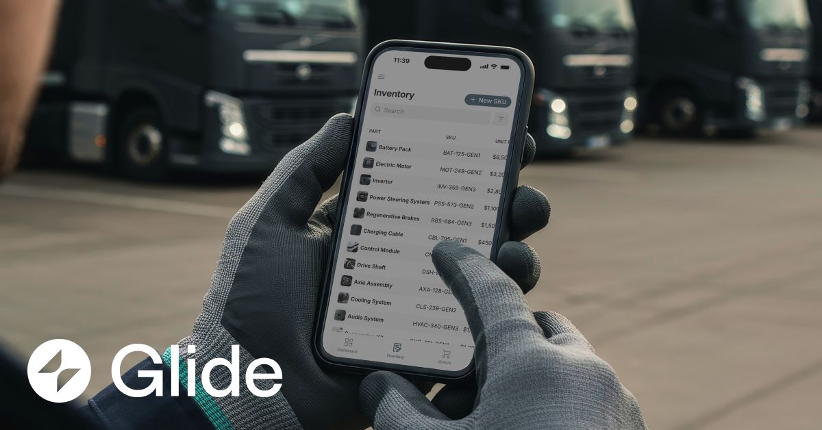 Application mobile Glide illustrant un micro-SaaS no-code spécialisé pour un cas métier