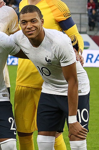 Kylian Mbappé en mars 2018
