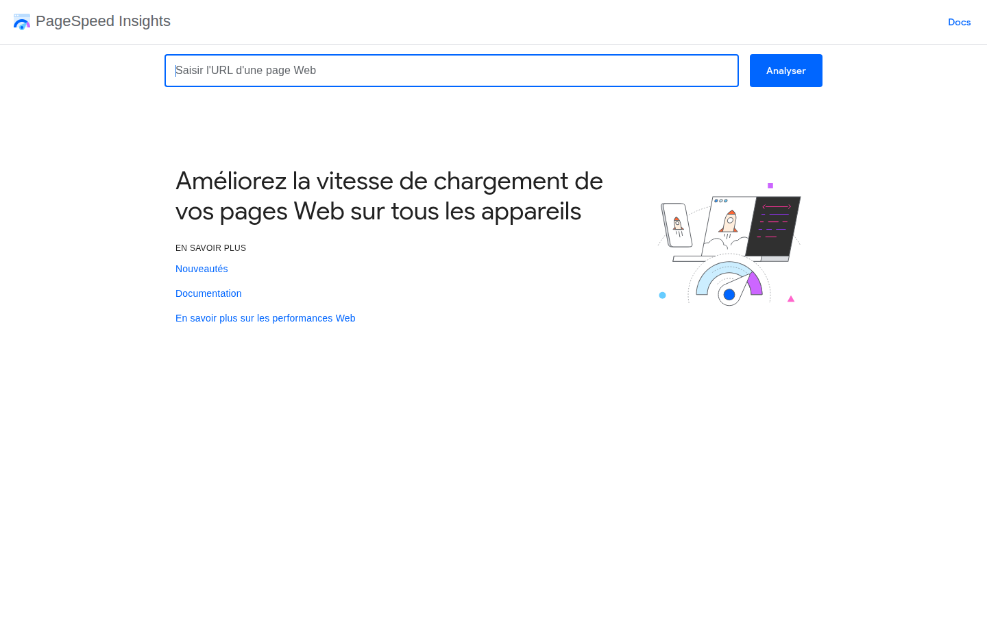 PageSpeed Insights pour analyser vitesse, mobile et Core Web Vitals