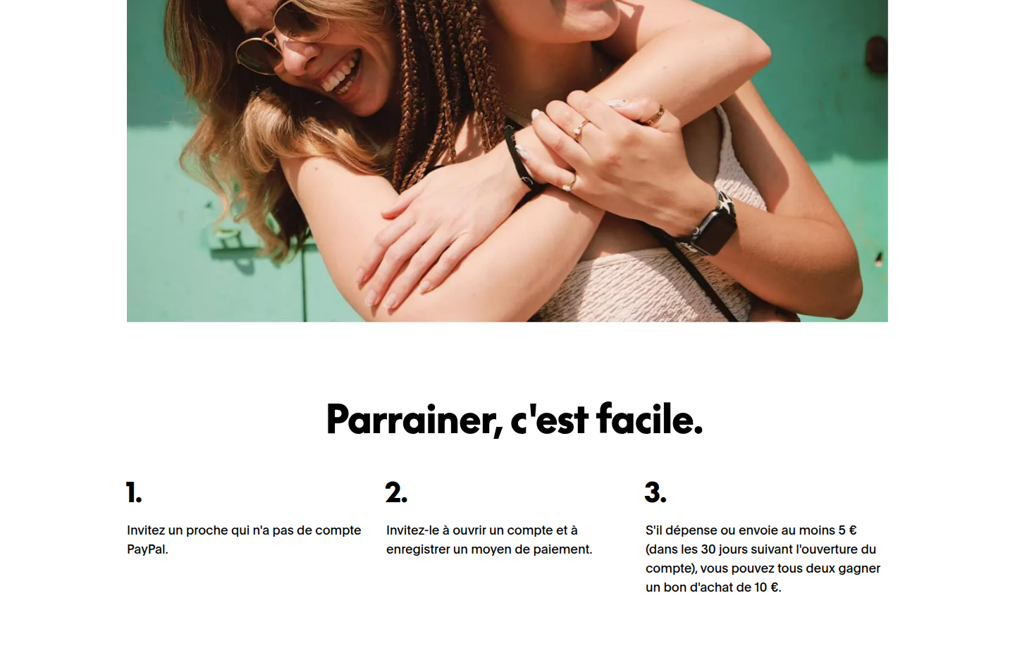 Section PayPal Parrainer c est facile avec les étapes d invitation et de dépense minimale