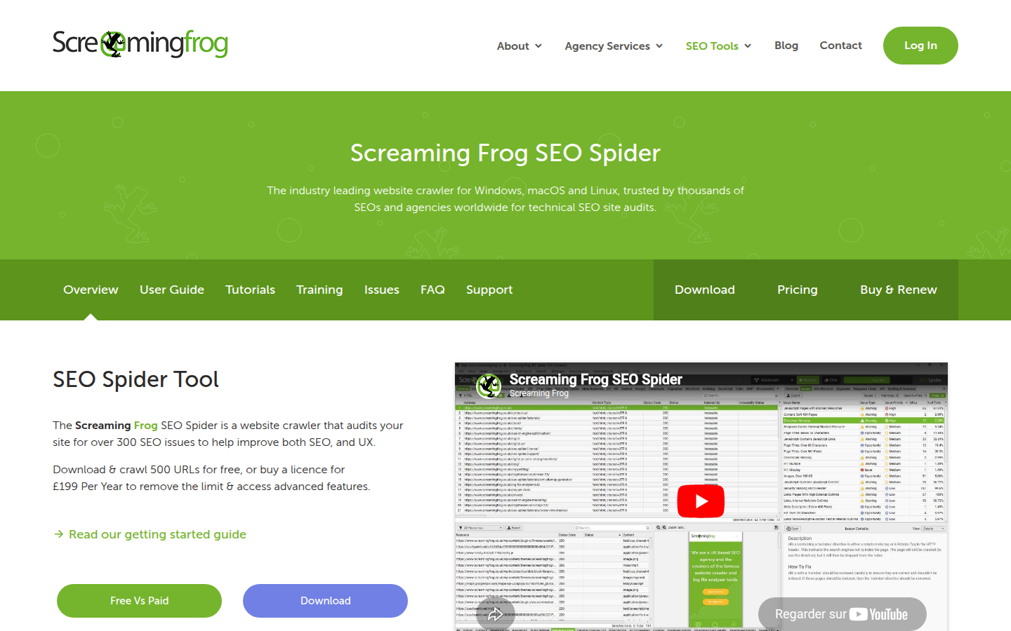 Screaming Frog SEO Spider pour crawler un site et détecter erreurs SEO techniques