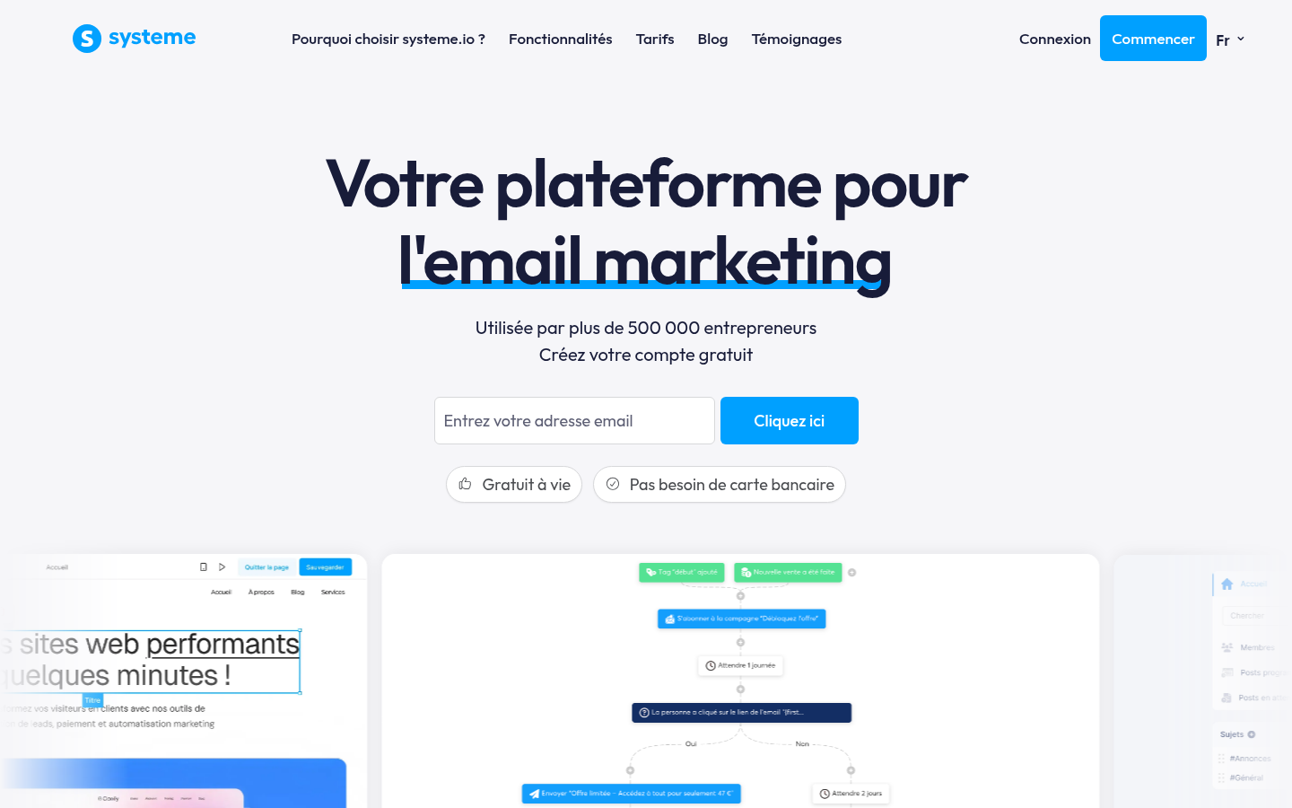 Systeme.io pour automatiser pages, emails et tunnels de vente, exemple de système à maintenir