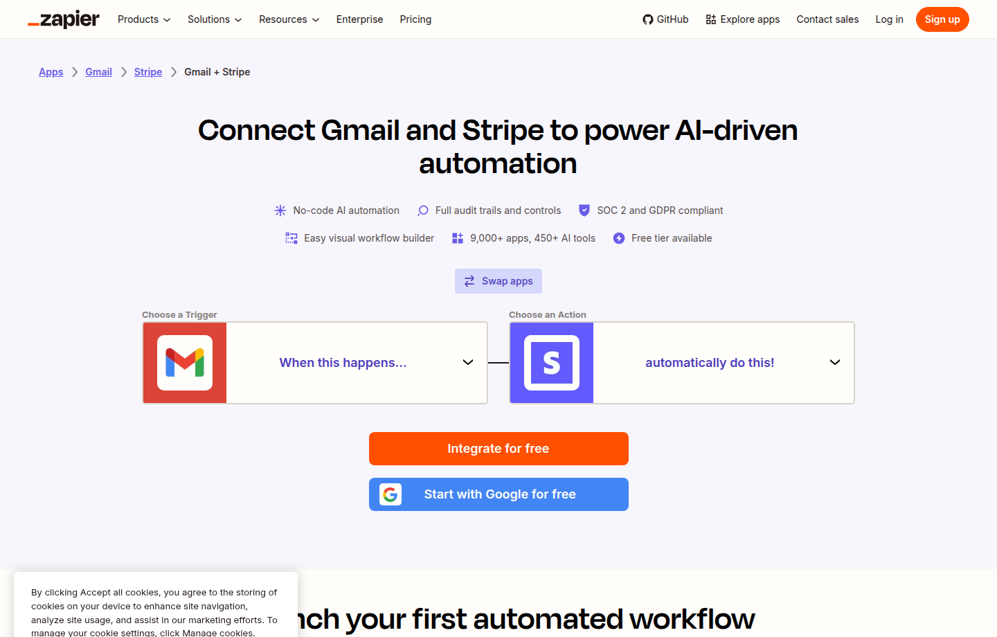 Automatisation Zapier entre Stripe et Gmail pour gérer des rappels liés aux paiements