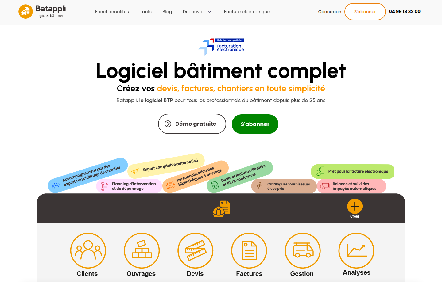 Logiciel bâtiment devis factures chantier pour artisans