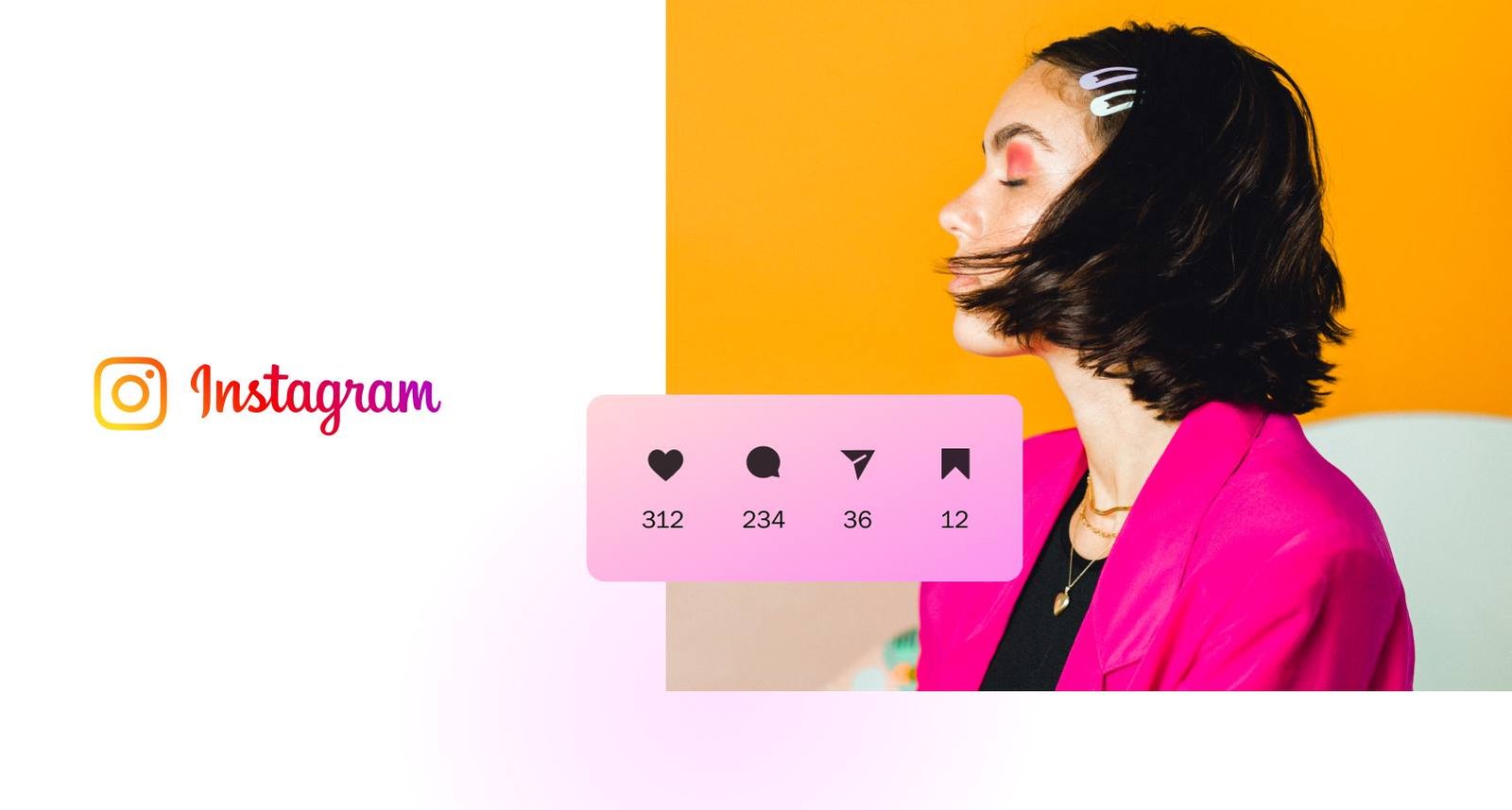 Visuel officiel Instagram Business montrant une créatrice et des indicateurs d’engagement, pour illustrer la publicité et la monétisation sur Instagram en 2026