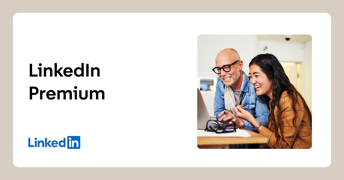 Visuel officiel LinkedIn Premium montrant les abonnements payants carrière, business et prospection qui participent aux revenus de LinkedIn