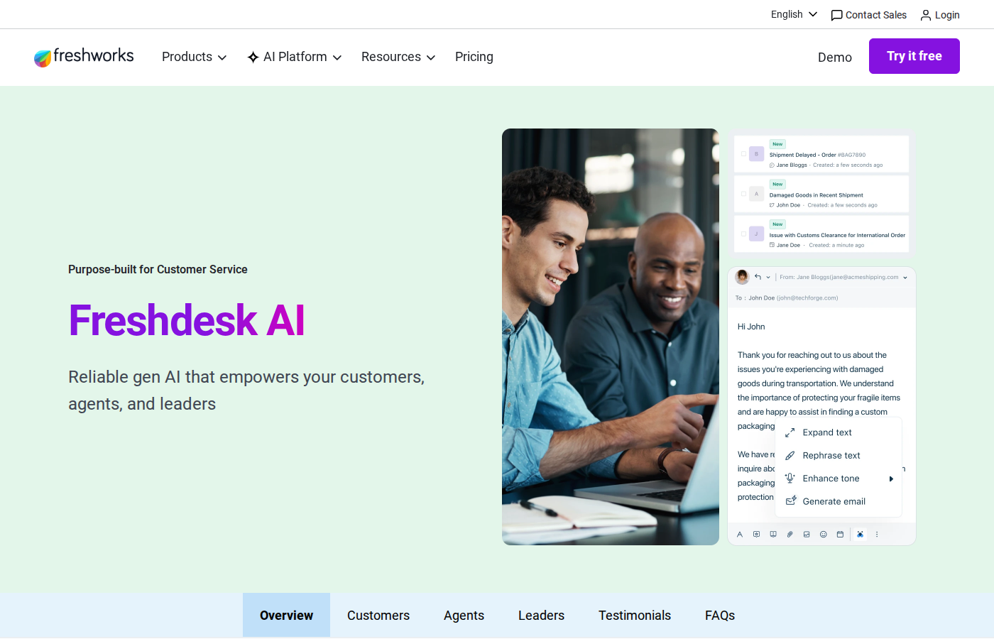 Freshdesk AI pour automatiser des réponses support fréquentes