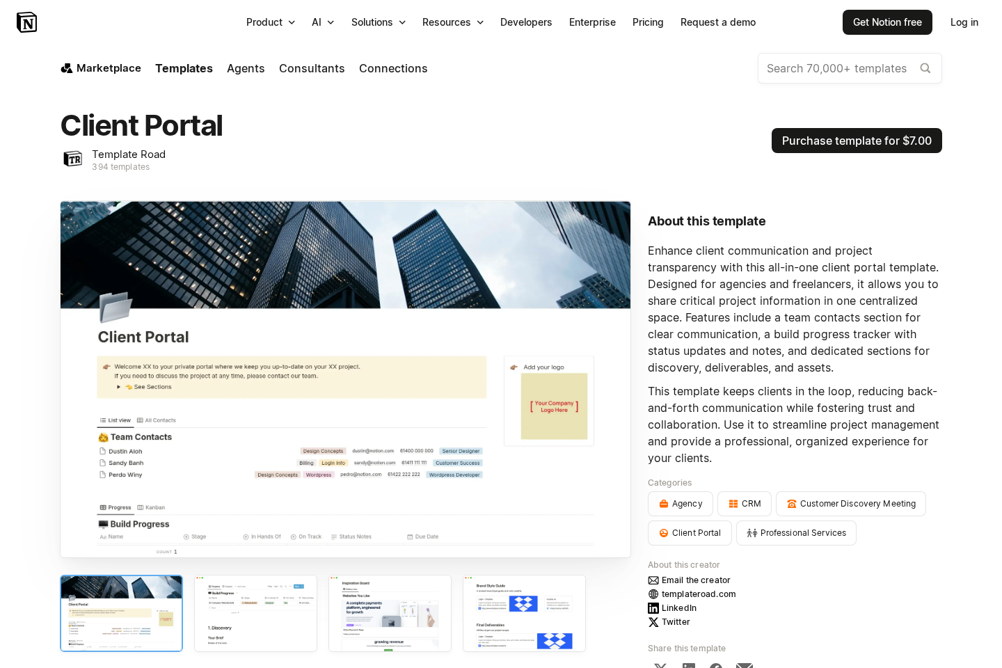 Portail client Notion pour centraliser les documents et étapes d’un onboarding