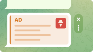 Interface officielle Telegram Ads illustrant les publicités sponsorisées dans les canaux Telegram